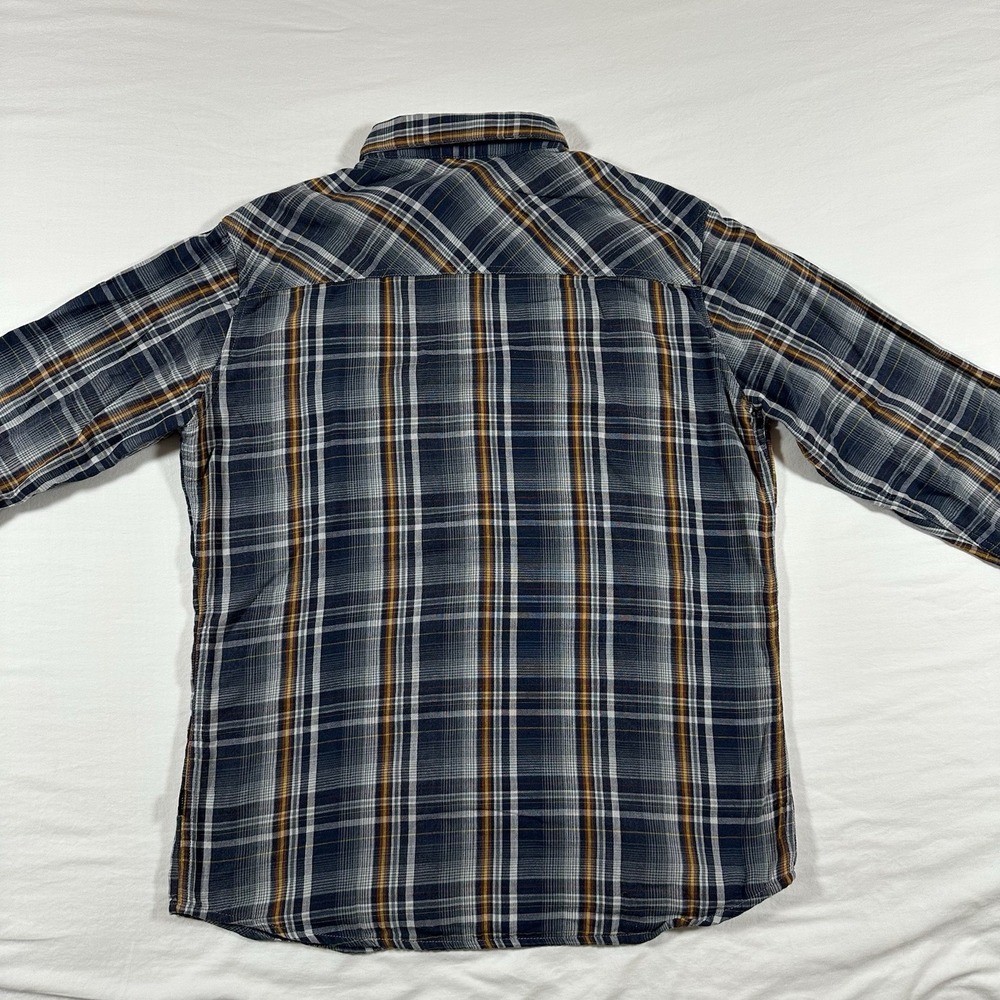 Kuhl The Law Flannel Men's Sz M Blue Plaid Flannel Long Sleeve Button Down Shirt - Picture 9 of 9